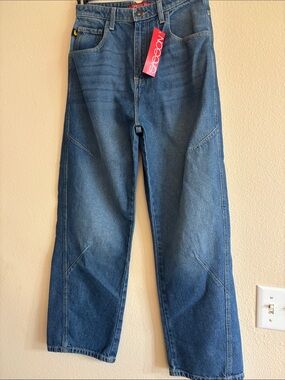 Sasson Jeans Women's Blue Denim Boyfriend Jeans, barrel leg type